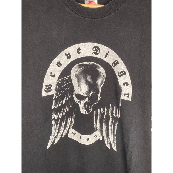 Y2K Grave Digger Clan Metal Graphic Men's XL Band T-Shirt - Picture 2 of 4